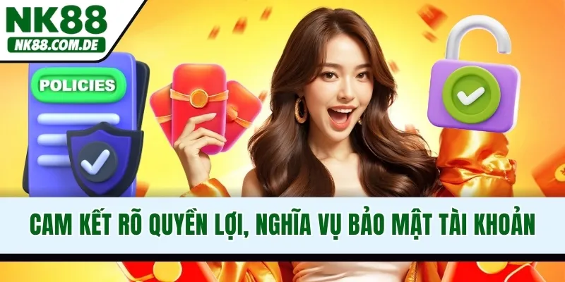 Cam kết rõ quyền lợi, nghĩa vụ bảo mật tài khoản